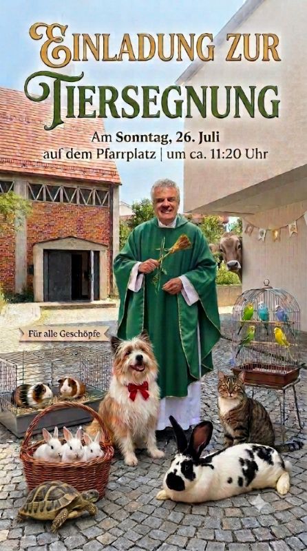 Tiersegnung Plakat