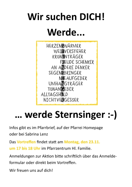 Sternsinger_Werbung_Minis